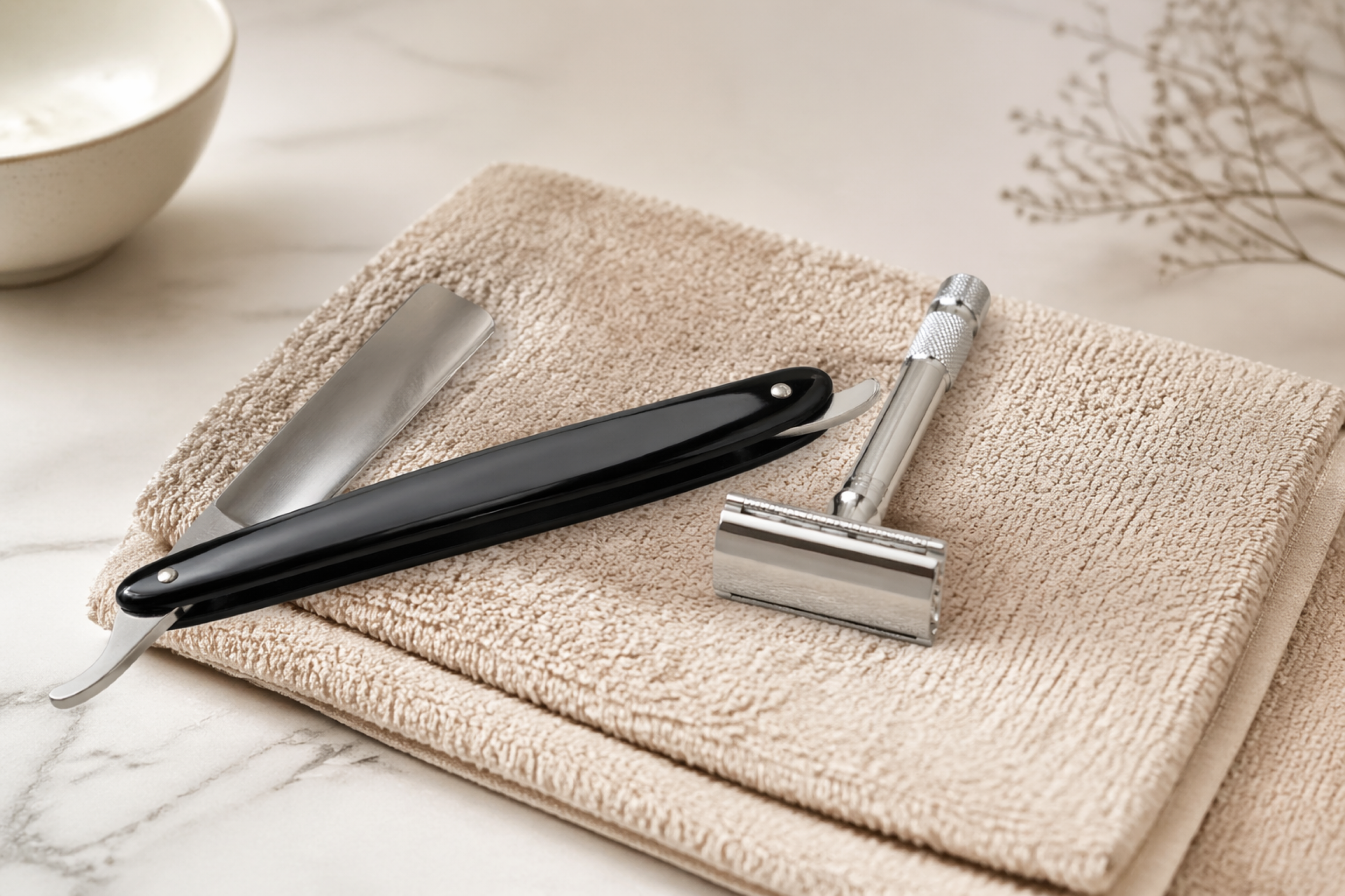 Materiel de barber dans un salon partenaire